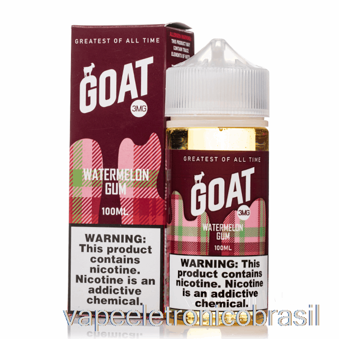 Vape Recarregável Goma De Melancia - Cabra E-líquido - 100ml 3mg